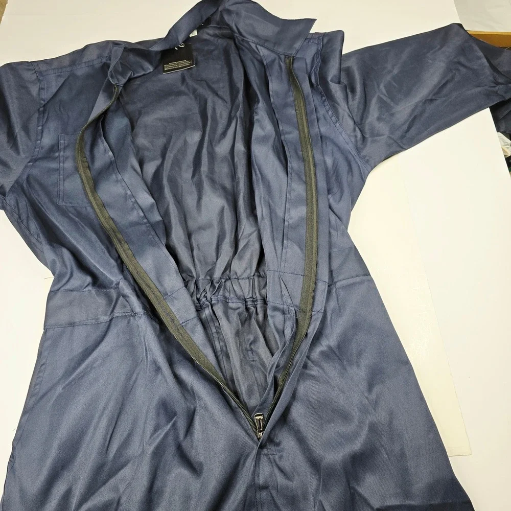 Homelex Mens Navy Blue Long Sleeve Zip Front Coveralls XL Workwear Jumpsuit